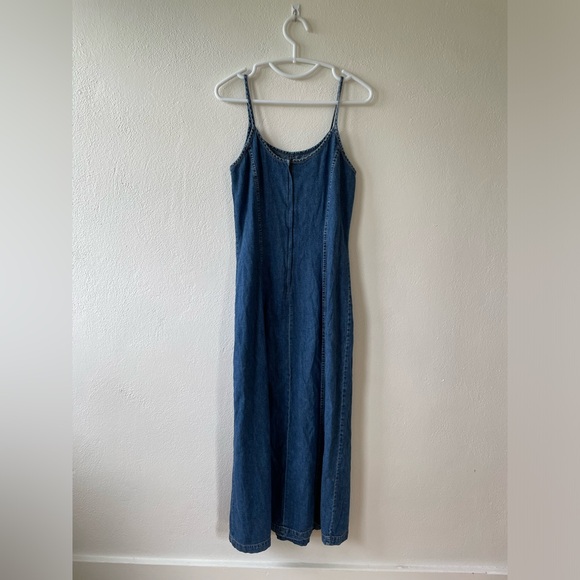 LAURA ASHLEY Maxi Denim Vintage Strappy dress - Picture 4 of 8